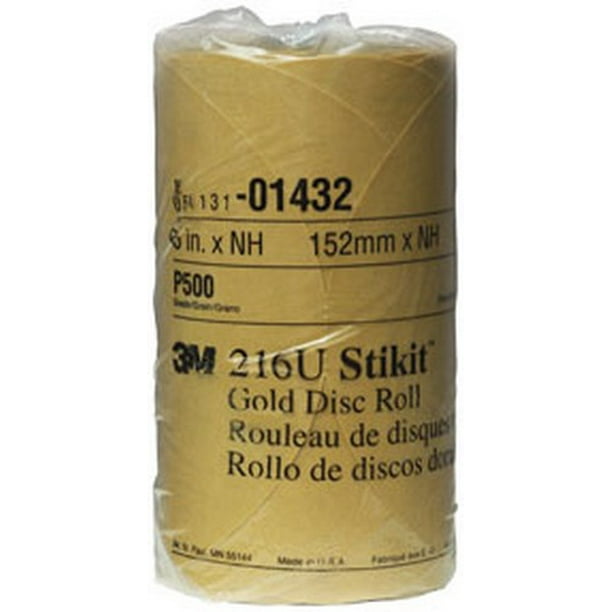 3M 1432 Stikit Gold Disc Roll 6 Inch P500 Grit for sale online
